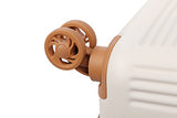 It Luggage Valiant 28" Hardside 8 Wheel Expandable Lightweight Spinner, Cream With Almond Trim