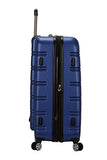 Rockland Melbourne Hardside Expandable Spinner Wheel Luggage, Blue, Checked-Large 28-Inch