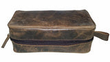 Mens Toiletry Bag Shaving Dopp Case For Travel by Bayfield Bags (Brown)