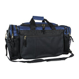 Dalix 20 Inch Sports Duffle Bag with Mesh and Valuables Pockets, Navy Blue