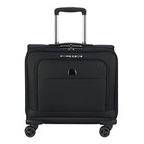 Delsey Luggage 4 Wheel Spinner Mobile Office-Exclusive Briefcase, Black, One Size