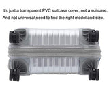 Luggage Cover Protector Clear Pvc Suitcase Protective Cover With Grey Zipper For Rimowa Topas