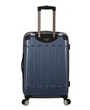 Rockland Luggage 3 Piece Abs Upright Luggage Set, Blue, Medium