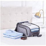 AmazonBasics Underseat Luggage, Grey Quilted