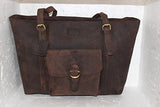 Cuero 16" Brown Leather Women's Bag/handbag/purse/shopping Tote Bag