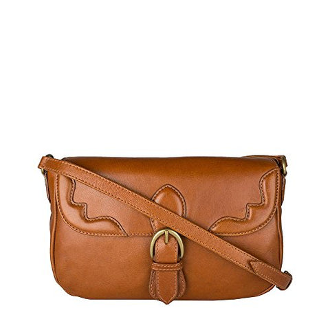 Hidesign Women'S Hemlock Leather Cross-Body Bag, Tan
