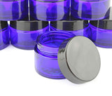 Cornucopia Brands 1-Ounce Cobalt Blue Glass Cosmetic Jars (30ml, 12-Pack, Blue)