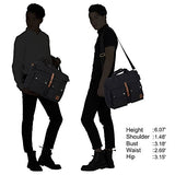 Veegul 17 Inch Multifunctional Canvas Laptop Bag Computer Messenger Shoulder Bags Black Vg
