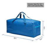 Foldable Travel Duffle Bag 75L Lightweight with Water Rresistant (Blue)