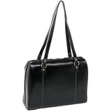 McKlein, W Series, Glenview, Top Grain Cowhide Leather, 15" Leather Ladies' Laptop Briefcase, Black (94745)