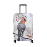 GIOVANIOR Waxwing Sitting On Branch Luggage Cover Suitcase Protector Carry On Covers