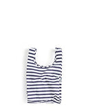 BAGGU Small Reusable Shopping Bag, Ripstop Nylon Grocery Tote or Lunch Bag, Sailor Stripe