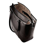 Hartmann Heritage Zippered Tote Bag, Leather Handbag In Heritage Black