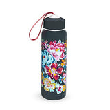 Vera Bradley Stainless Steel Insulated 17 Ounce Water Bottle | Hot or Cold Beverages | Leak-proof Double Walled Sports Bottle Jug for Hiking, Camping, Beach Trips | Twist on Lid | Pretty Posies