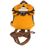 Emmzoe Toddler 3D Animal Backpack with Detachable Safety Harness Leash - Lightweight, Water Resistant, Adjustable - Fits Snacks, Food, Toys (Lion)