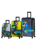 Mia Toro Italy Prado-Butterfly Kiss Hardside Spinner Luggage 3 Piece Set, Pbk