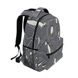 Backpack Travel Blue Cartoon Penguin School Bookbags Shoulder Laptop Daypack College Bag for Womens
