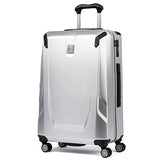 Travelpro Luggage Crew 11 25" Polycarbonate Hardside Spinner Suitcase, Silver