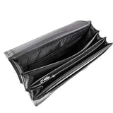 McKlein, I Series, River North, Full Grain Cashmere Napa Leather, 15" Leather Triple Compartment Laptop Briefcase, Black (43555)