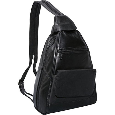 Bellino Leather Mini Backpack, Black