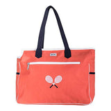 Ame & Lulu Kensington Crossed Racquet Court Bag (Aqua/Black)