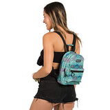 Vibedration Mini Backpack | Casual Lightweight Daypack Purse for Women, Girls, Boys, Men | Festival Fashion, Rave & Travel Accessories (Boho Forest)