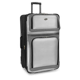 U.S. Traveler New Yorker 4-Piece Luggage Set in Silver Gray