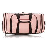 17" Womens Duffle Bag in Pink and Black