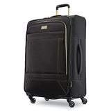 American Tourister Belle Voyage Softside Luggage with Spinner Wheels, Black, Checked-Large 28-Inch