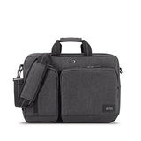 Solo Duane Convertible Briefcase. Fits up to a 15.6-Inch Laptop. Converts to Backpack, Briefcase or Messenger Bag. Laptop Bag for Men or Women - Grey