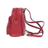 Damara Young Girl's Zipper Small Travelling Casual Backpack,Wine Red