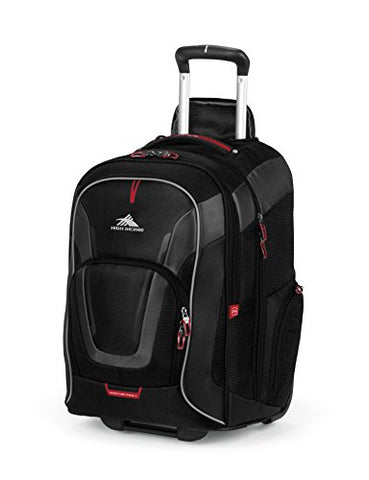 High Sierra At7 Outdoor Wheeled Backpack, Black