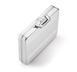Zero Halliburton Slimline Aluminum Attache Case In Polished Blue