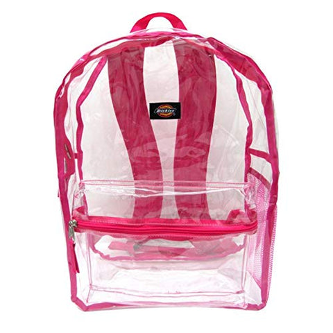 Dickies Clear Student Backpack Clear/Pink