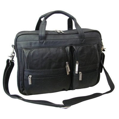 AmeriLeather Leather Business Briefcase (Black)