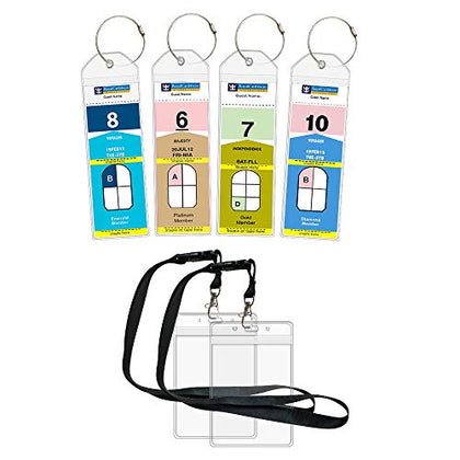 Cruise Luggage Tags Etag Holders Zip Seal & Steel Loops for Royal Caribbean & Celebrity Cruise (4 Pack + 2 ID Holders)