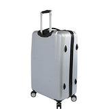 Perry Ellis Forte Hardside Spinner Carry On Luggage 21", Silver