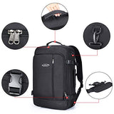 G4Free Carry On Travel Backpack 40L Flight Approved Fits 19" Water Resistant Backpack Black