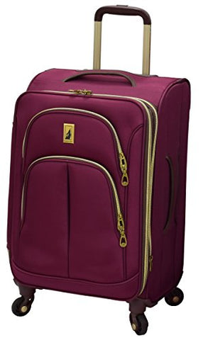 London Fog Coventry Hyperlights 21" Expandable Spinner, Plum