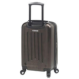 Mia Toro M1028-03Pc-Slv Italy Diamante Spazzolato Hardside Spinner Luggage 3 Piece Set, Silver