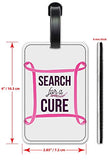 Breast Cancer"Fight for a Cure" - Luggage ID Tags/Suitcase Identification Cards - Set of 2