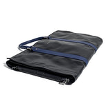 Project 11 Garment Weekender Black Leather with Blue accents by Hook & Albert