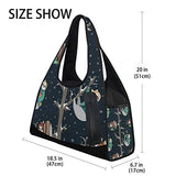 Gym Bag Funny Baby Sloths Women Yoga Canvas Duffel Bag Crossbody Tennis Racket Tote Travel Bags