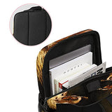 LORVIES Hedgehog Playing Violin School Bag for Student Bookbag Women Travel Backpack Casual Daypack Travel Hiking Camping