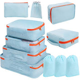 DIMJ 11 Set Packing Cubes, Travel Luggage Packing Organizers Lightweight Travel Cloth Storage Bag with Bra Underwear Cube Cosmetics Bag and Shoe Pouch