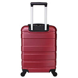 AMKA Verano Hardside 3-Piece Expandable Spinner Upright Luggage Set - Burgundy