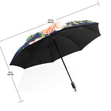 Umbrella Beautiful Floral Peacocks Travel Golf Sun Rain Windproof umbrellas with UV Protection