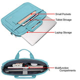 MOSISO Laptop Shoulder Bag Compatible with MacBook Pro 16 A2141/Retina 15 A1398, 15-15.6 inch Notebook, Polyester Messenger Carrying Briefcase Sleeve with Adjustable Depth at Bottom, Hot Blue