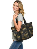 Disney Tote Travel Bag Star Wars Logo Black Gold Print