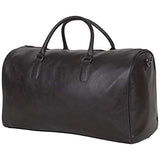 Kenneth Cole Reaction Port Stanley 20" Pebbled Vegan Leather Carry-On Duffel/Travel Duffle Bag, Brown, Dome